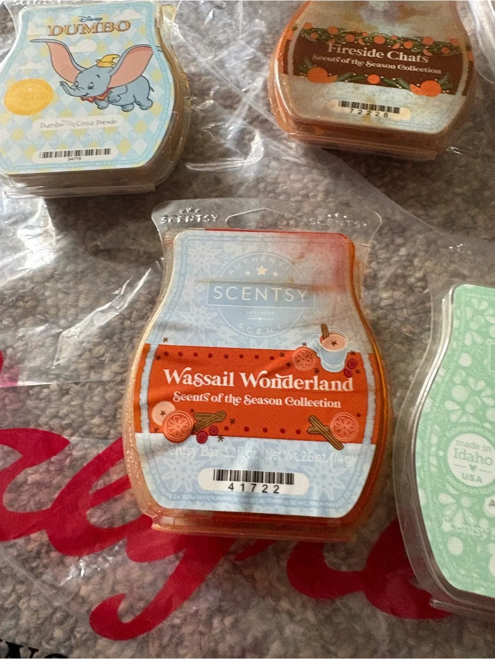 7 Scentsy Wax Melt Bundle Disney Fall Apple Christmas AS IS